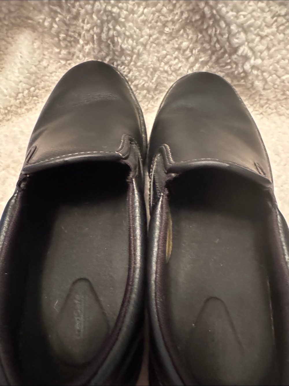 Tredsafe Unisex Ric Slip Resistant Men's Black Slip-On Leather Shoes size 11 - Picture 9 of 10